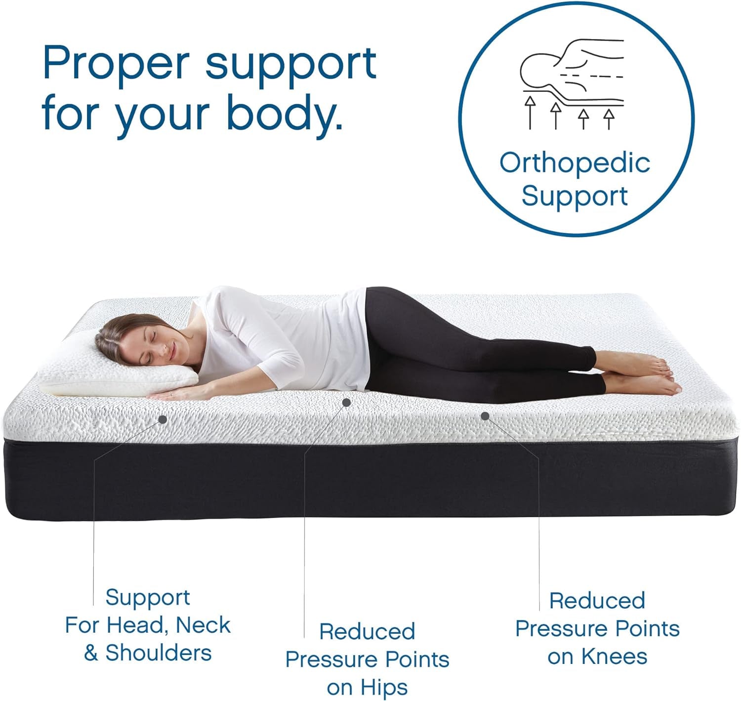 12-Inch Ventilated Memory Foam Mattress | CertiPUR-US Certified | King Size Bed-in-a-Box