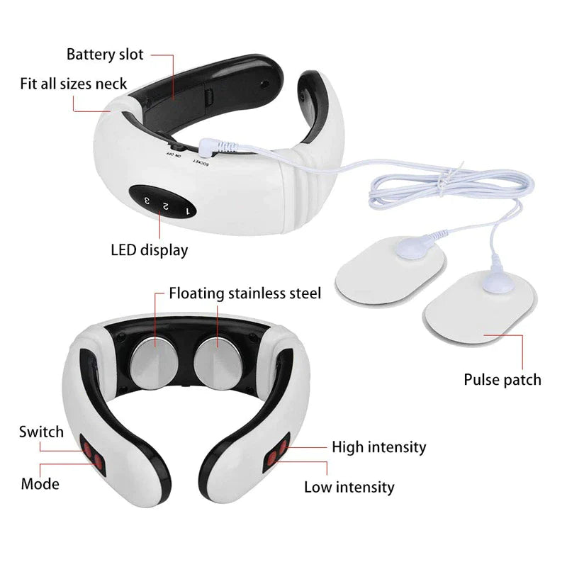 Electric Neck Massager with Pulse and Magnetic Therapy