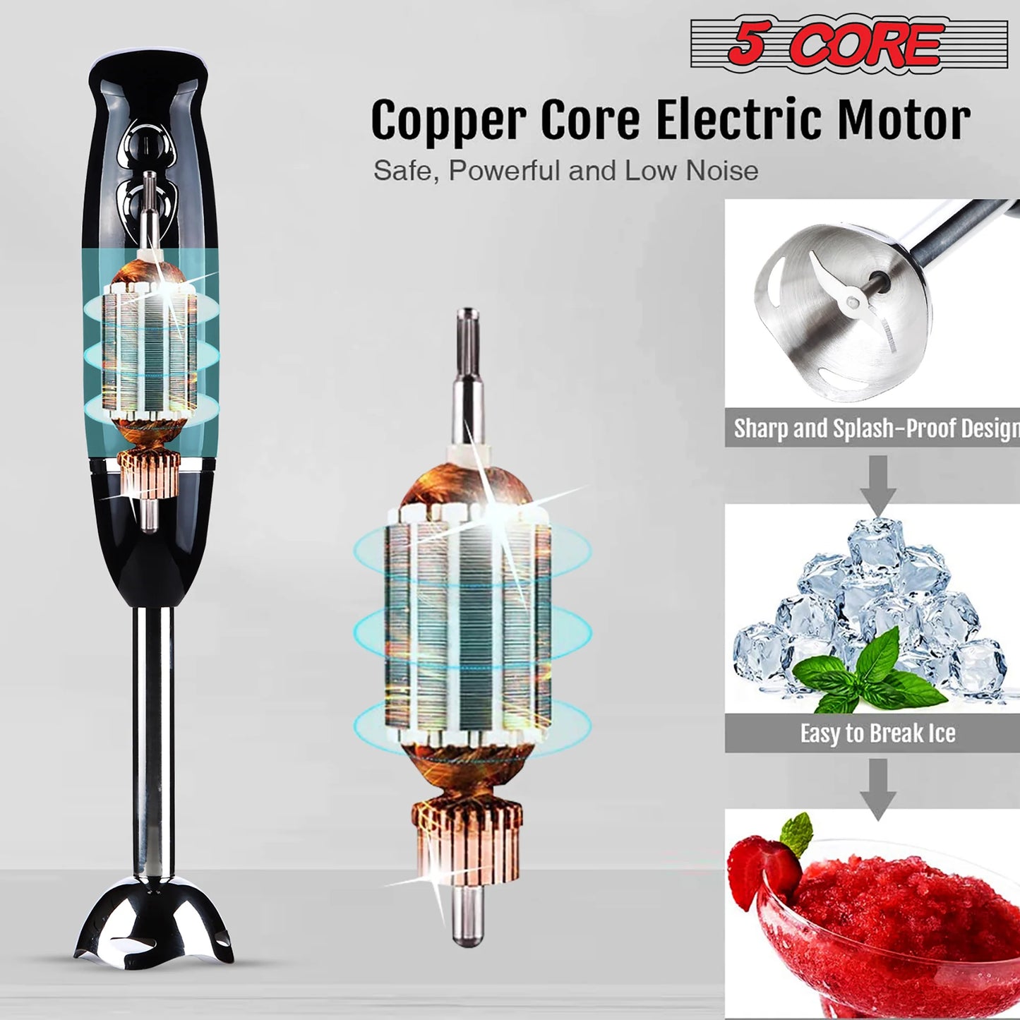 5Core 500W Handheld Immersion Blender