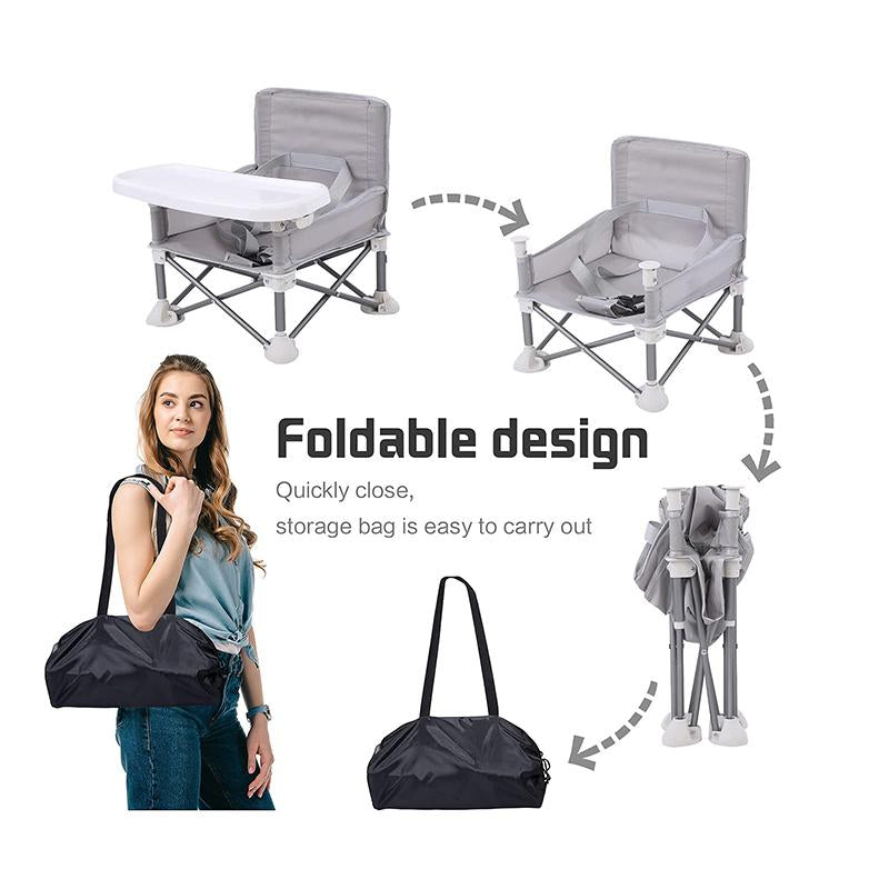 Foldable Baby Dining Chair: Portable Outdoor Seat for Easy Dining Anywhere