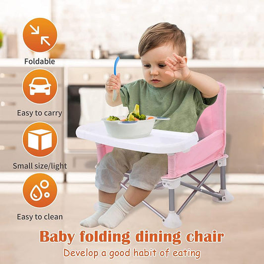 Foldable Baby Dining Chair: Portable Outdoor Seat for Easy Dining Anywhere