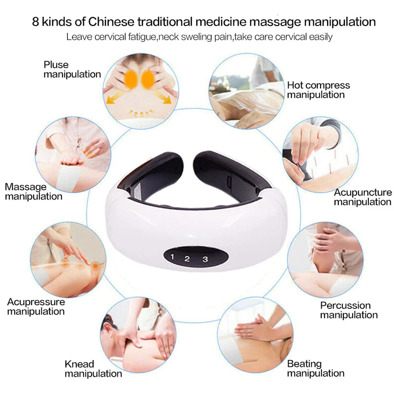 Electric Neck Massager with Pulse and Magnetic Therapy