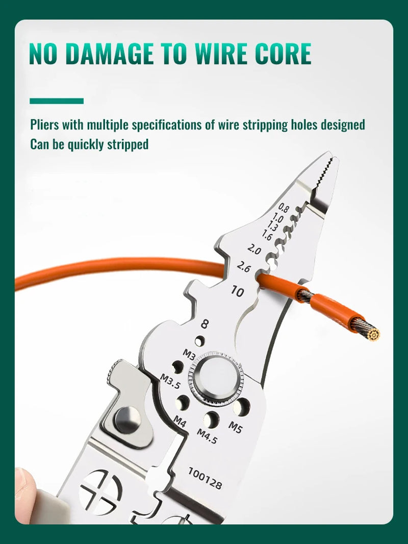 Multi-Function Wire Tool: Cutter, Stripper, Crimper