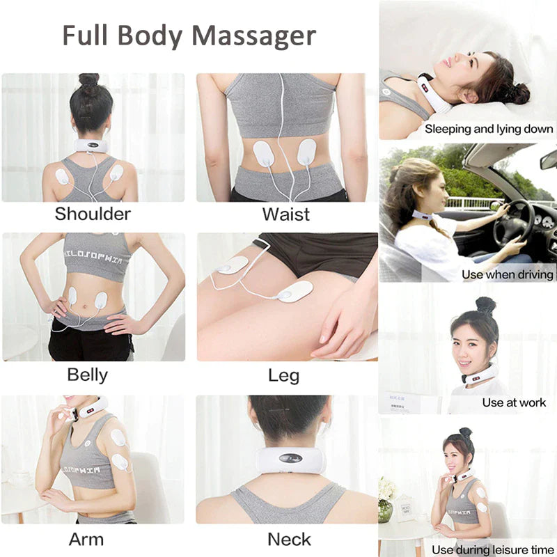 Electric Neck Massager with Pulse and Magnetic Therapy