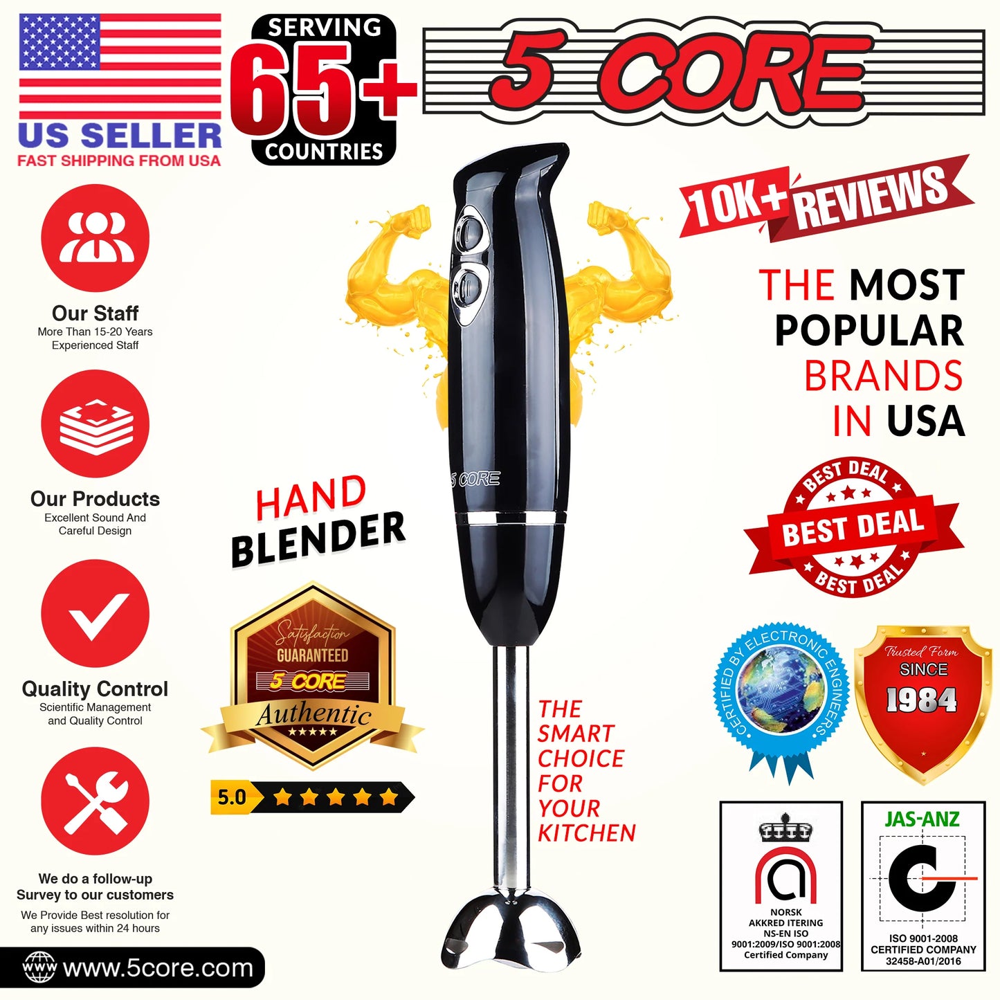 5Core 500W Handheld Immersion Blender