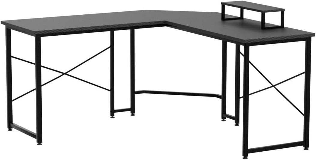 51 Inch Gaming Corner Desk with Monitor Stand