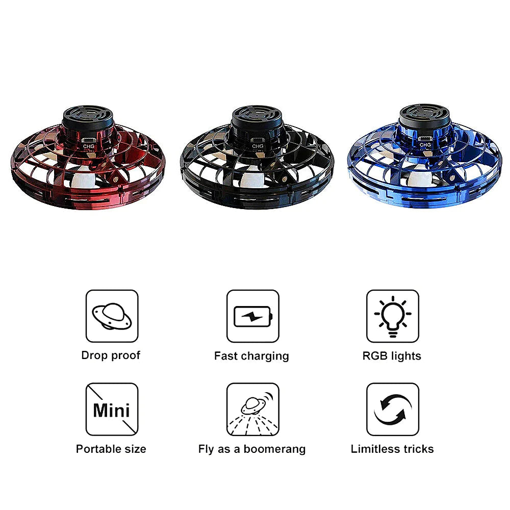 LED Flying Spinner UFO Toy for Kids & Adults