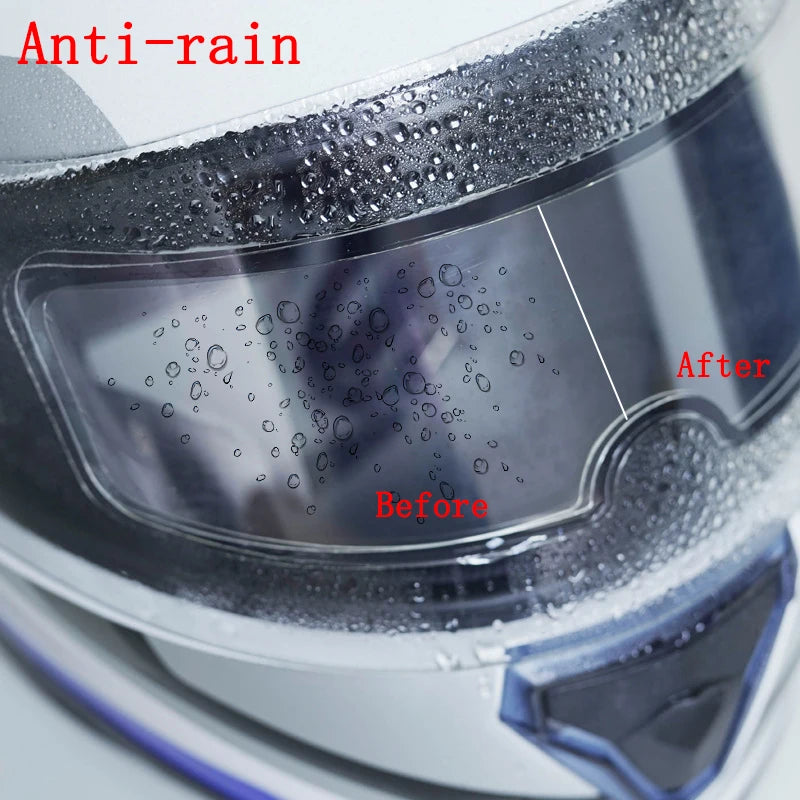 Anti-Fog Motorcycle Helmet Film: Clear Rainproof Safety Accessory