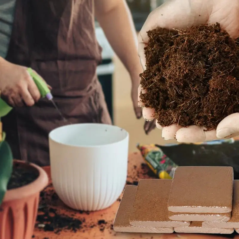 Nutrient-Rich Coir Pellets: Lightweight Soil Base for Vibrant Plants