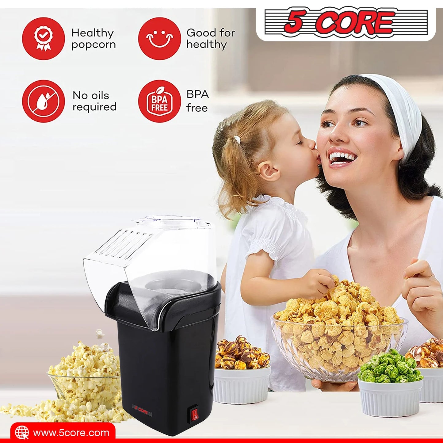 Electric Hot Air Popcorn Maker