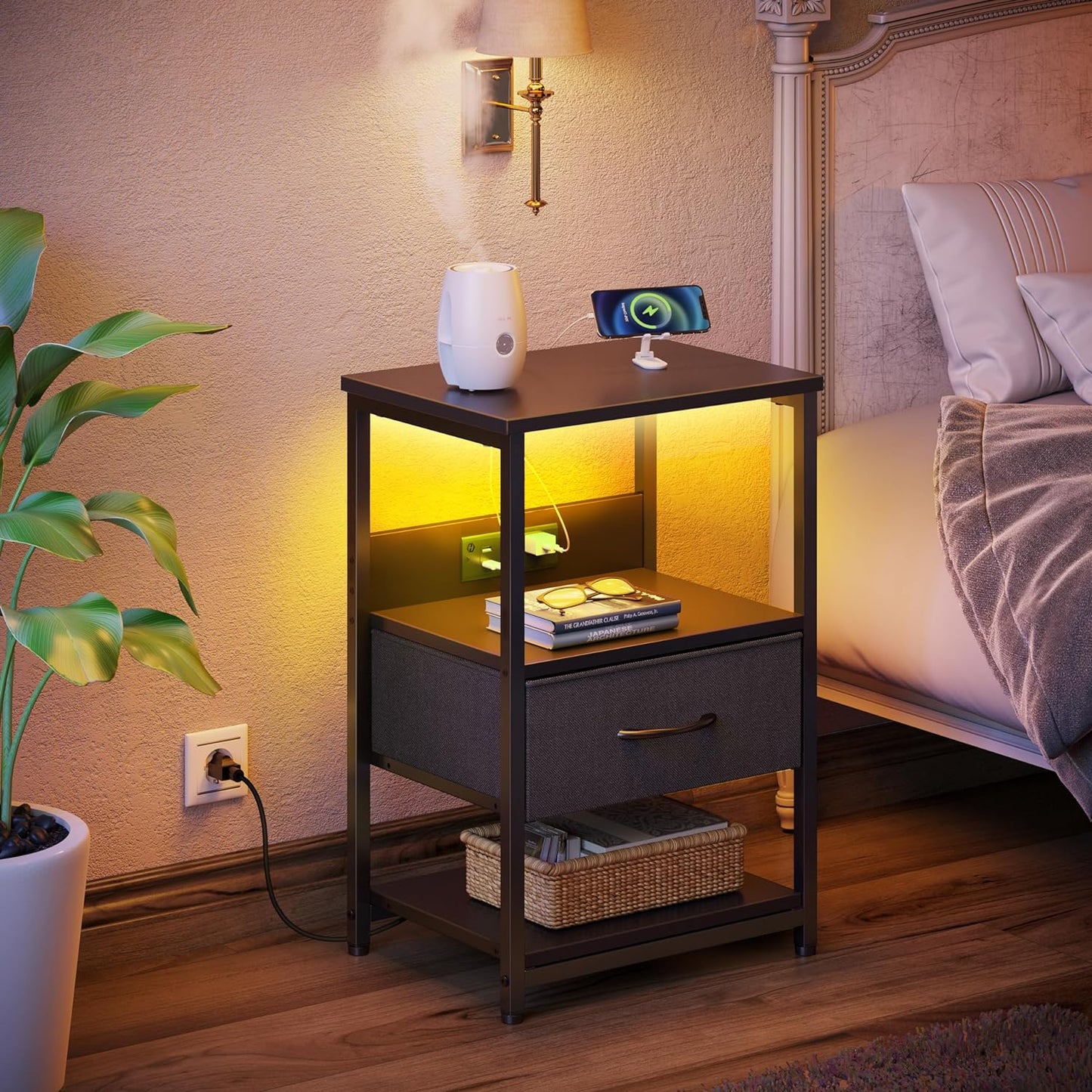 Charged Glow Bedside Table