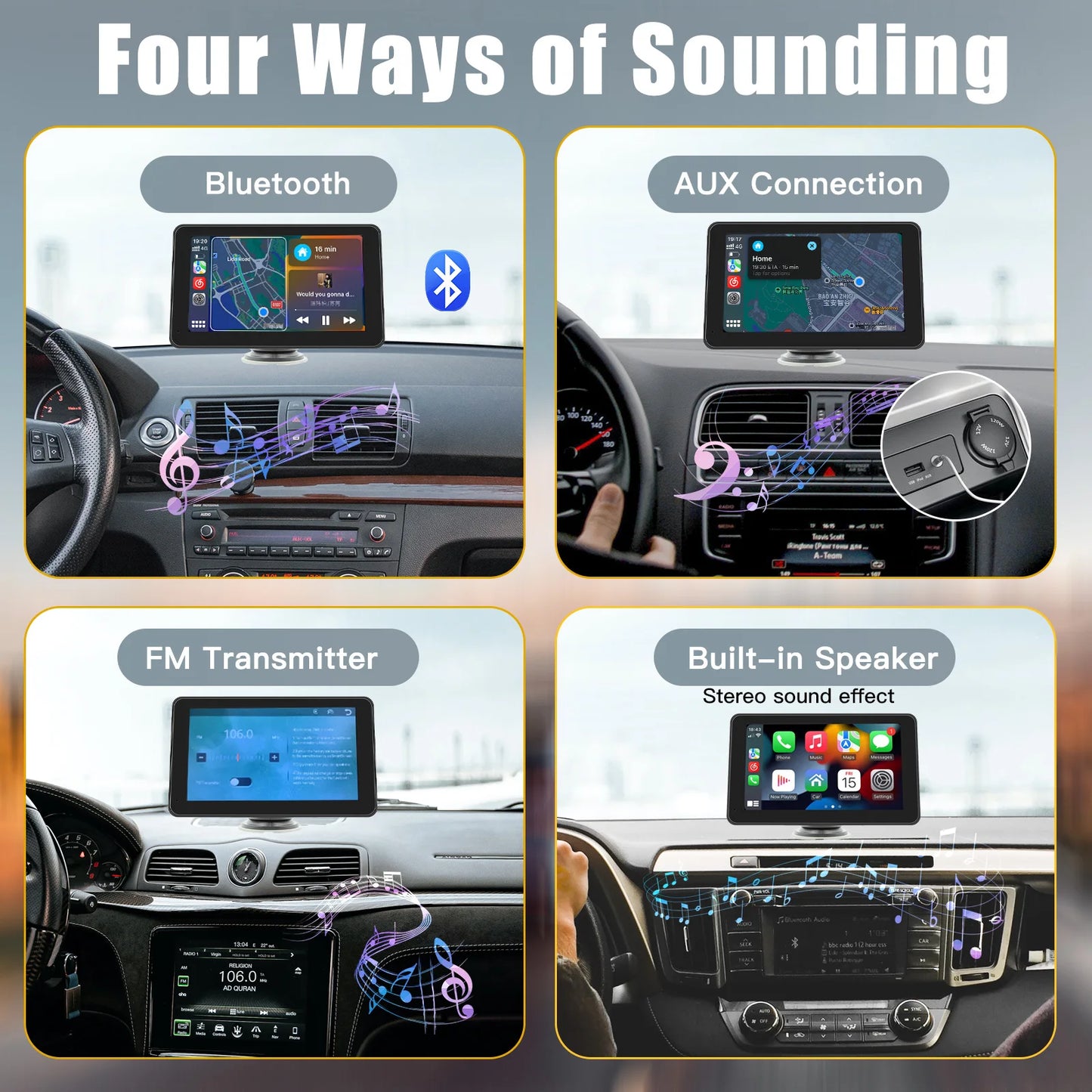 7-Inch Wireless Carplay & Android Touch Screen Radio Player: Upgrade Your Drive!