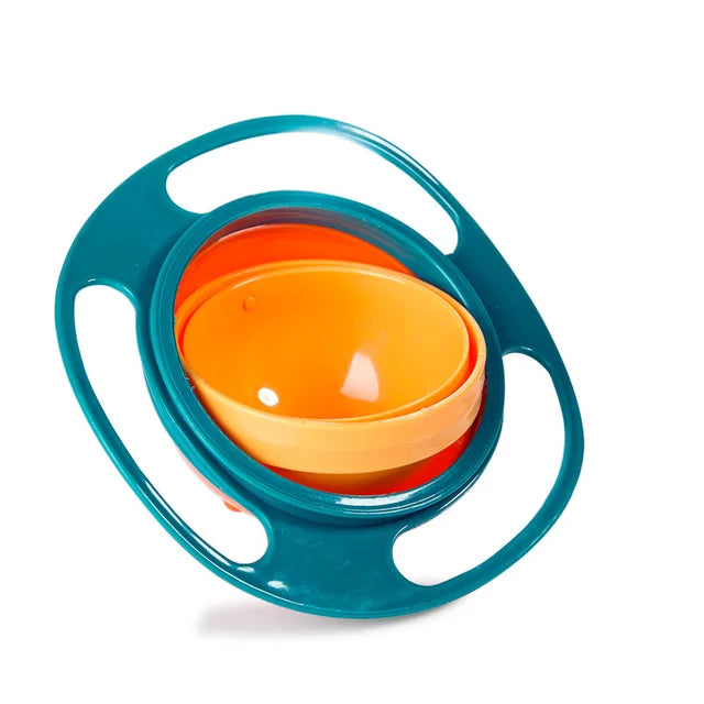 360° Spill-Proof Gyro Bowl: Innovative Baby Feeding & Training Toy