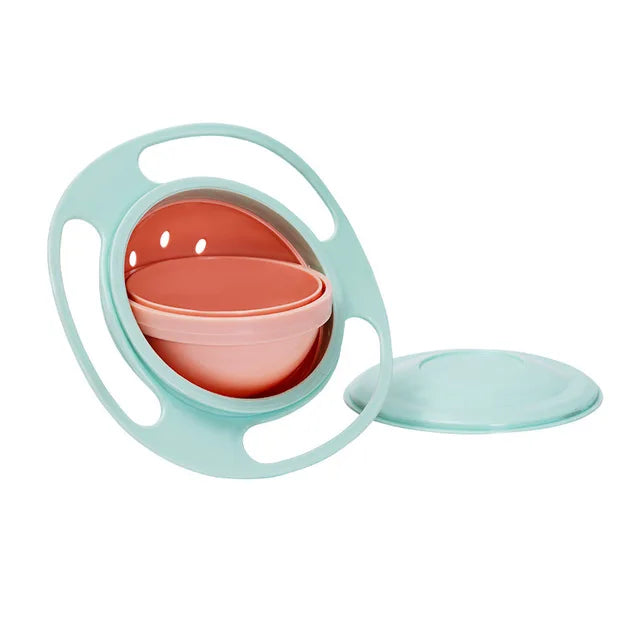 360° Spill-Proof Gyro Bowl: Innovative Baby Feeding & Training Toy