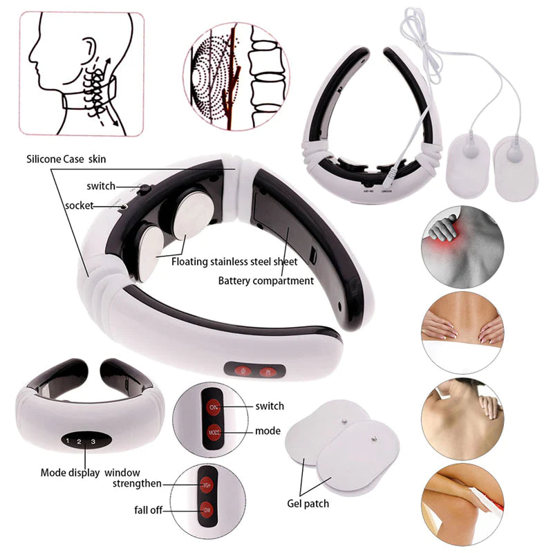 Electric Neck Massager with Pulse and Magnetic Therapy