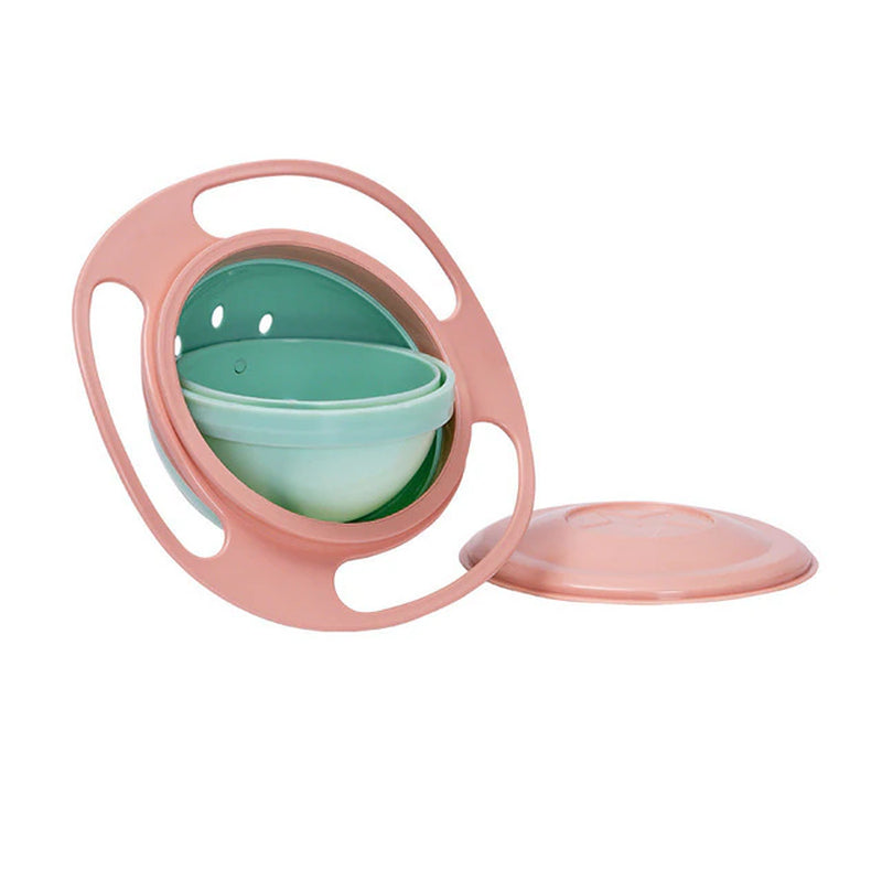 360° Spill-Proof Gyro Bowl: Innovative Baby Feeding & Training Toy