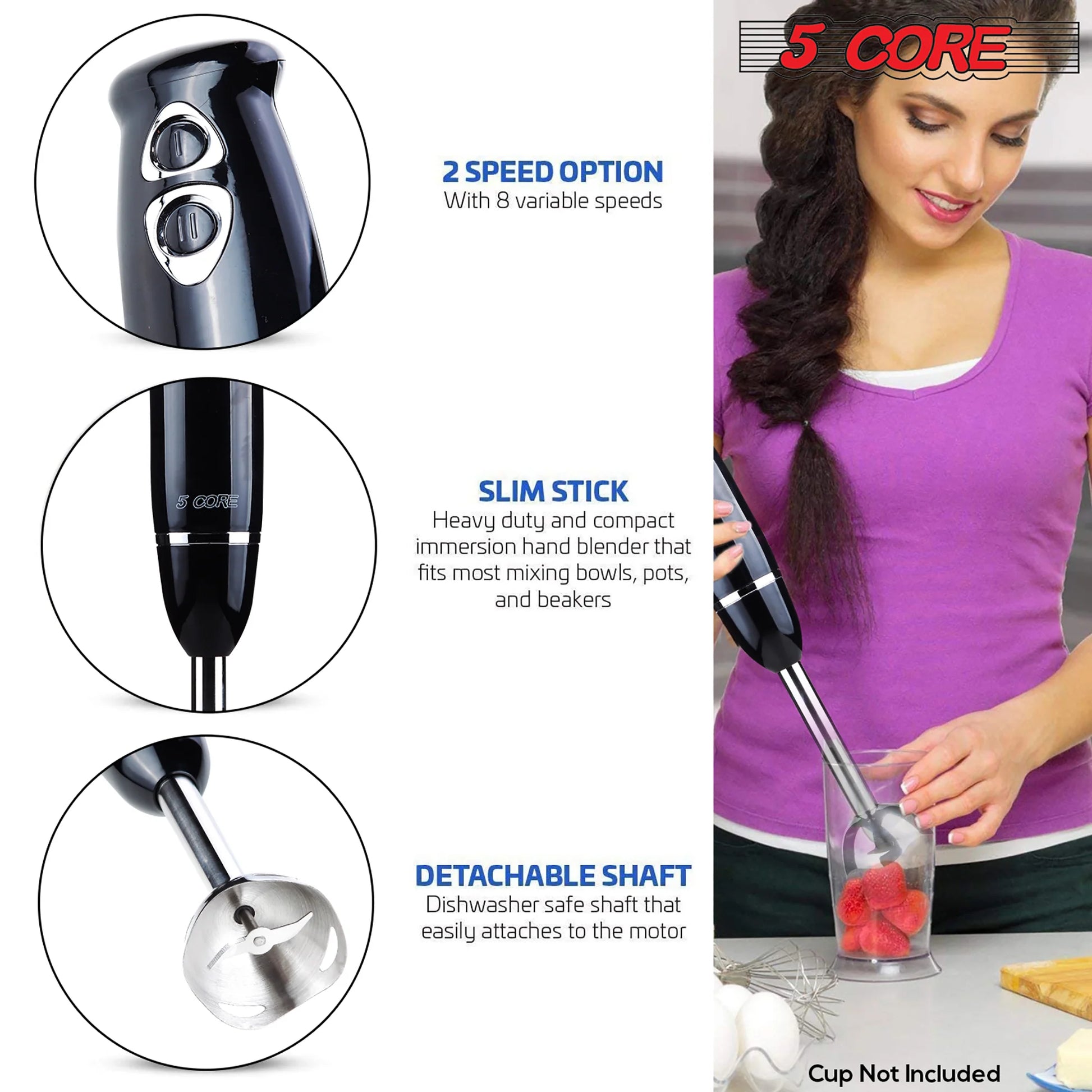 5Core 500W Handheld Immersion Blender