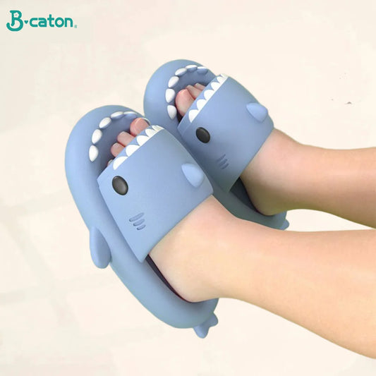Shark Flip Flops: Cute Cartoon Slippers for Kids & Adults - Non-Slip Sandals