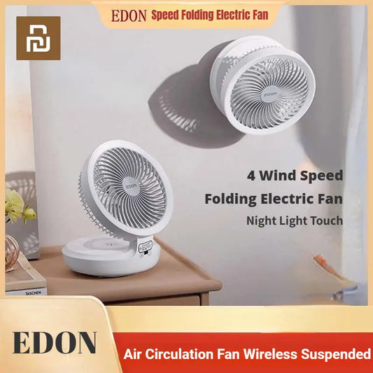 Youpin Edon Air Circulation Fan: Wireless Rechargeable Night Light