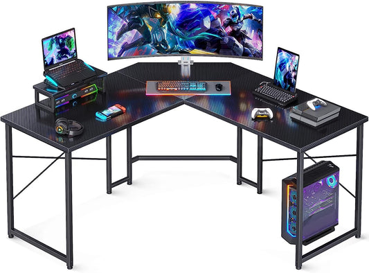 51 Inch Gaming Corner Desk with Monitor Stand